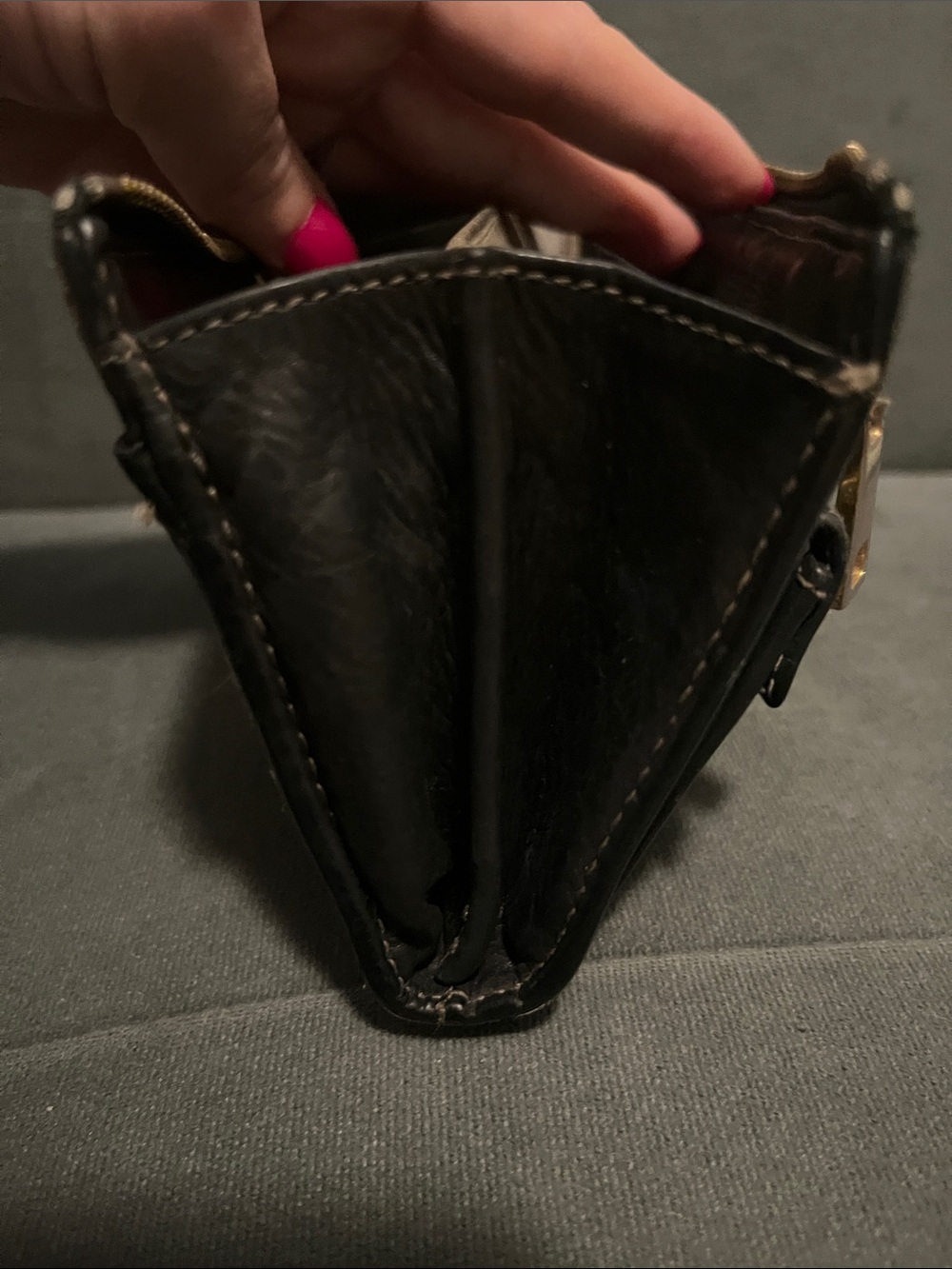 Marc Jacobs Black Leather Wallet with Gold Hardware - Picture 8 of 15